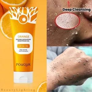 Gel exfoliant nettoyant en profondeur 100 g aux ingrédients végétaux
