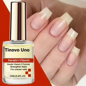 Tinovo Uno Soin fortifiant pour ongles à la kératine et à la vitamine C - Huile hydratante pour ongles et cuticules secs et cassants