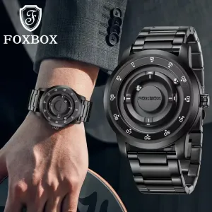 Montre LIGE FOXBOX unisexe à cadran élégant et bracelet magnétique rotatif