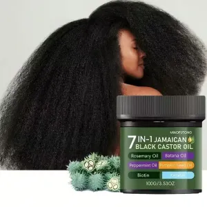 Huile capillaire revitalisante 7 en 1 à l'huile de ricin noire jamaïcaine pour cheveux secs