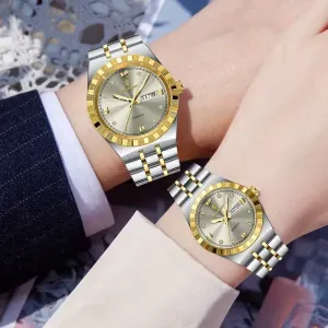 Lot de 2 montres POEDAGAR pour couples, idéales pour les sorties décontractées