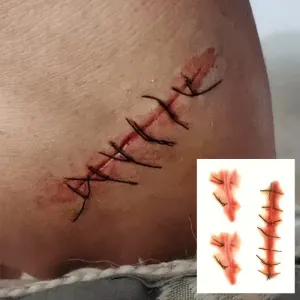 2 planches de tatouage temporaire imperméable et longue tenue