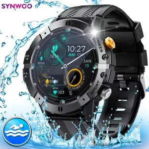 Montre connectée Synwoo pour homme - Montre de sport outdoor tactile avec écran 3,86 cm