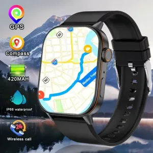 La nouvelle montre connectée tendance 2025 avec GPS intégré est dotée d'un grand écran