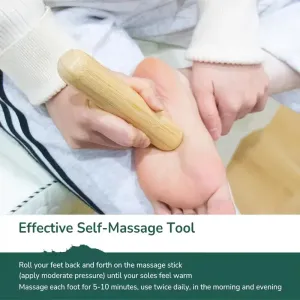 Lot de 2 bâtons de massage en bambou massif – Masseur manuel en bois massif