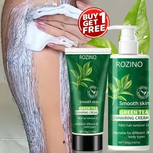 [Six mois sans poils] Crème dépilatoire au thé vert (2 tubes), épilation instantanée