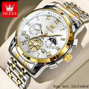 Montre homme OLEVS, chronographe multifonction classique à cadran volant