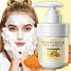 Lait nettoyant visage FIRMOYO au curcuma et à la vitamine C - 100 g