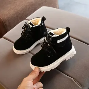 Paire de bottes d'hiver pour enfants - Chaussures thermiques isolées pour temps
