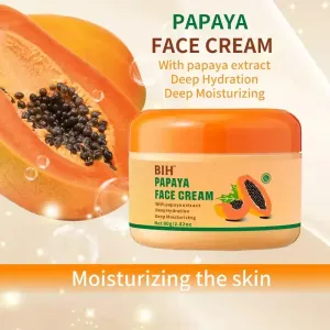Crème Visage à la Papaye BIH - Hydratation Intense, Enrichie en Niacinamide