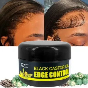 Pommade coiffante à la cire GZE à l'huile de ricin noire africaine - Gel anti-frisottis