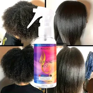 Spray lissant 100 ml, enrichi en kératine, convient aux cheveux bouclés, lisses, longs et courts