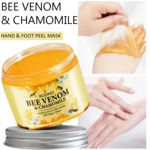 Masque mains au venin d'abeille et à la camomille, composé d'ingrédients végétaux naturels