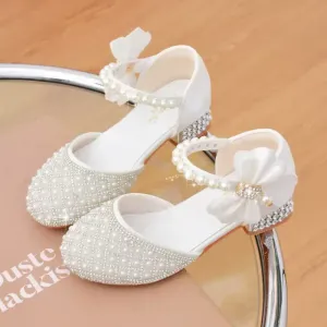 Chaussures à strass et perles pour bébés filles
