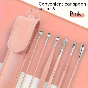 Ensemble de cure-oreilles en acier inoxydable pour le nettoyage des oreilles