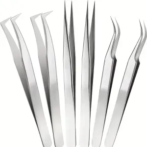 Kit de pinces pour extensions de cils : applicateur de cils avec pinces courbes et droites