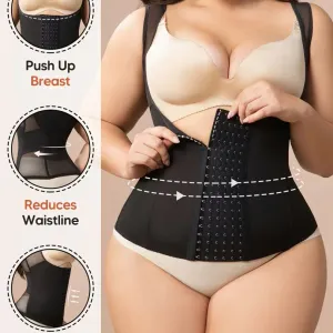 Corset gainant grande taille pour femme, avec soutien-gorge et ceinture amincissante