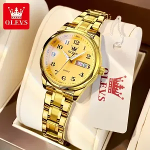 Montre femme OLEVS, marque de luxe originale, bracelet en acier inoxydable
