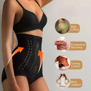 Culotte gainante taille haute, effet ventre plat et fesses galbées