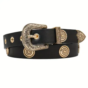 Ceinture cloutée style western punk pour femme LCG LUCHENGYI