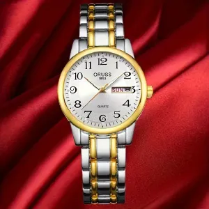 Montre élégante pour femme à quartz - Bracelet en acier inoxydable