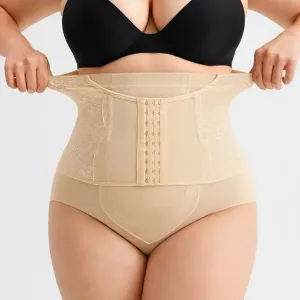 Short gainant taille haute grande taille - Effet ventre plat et fesses galbées