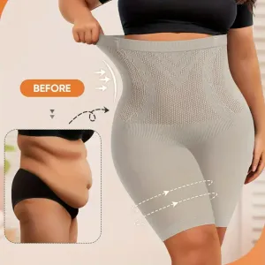 Culotte gainante grande taille taille haute | Maille respirante, nylon