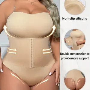 Body grande taille pour femme, fermeture boutonnée sur le devant
