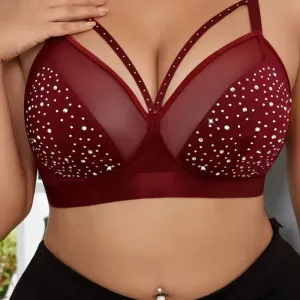 Lingerie élégante grande taille pour femme, avec bretelles croisées