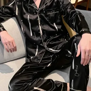 Ensemble pyjama homme manches longues pour le printemps et l'automne