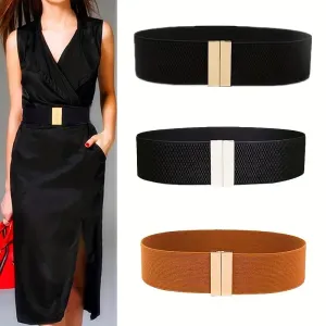 Ceinture élastique large pour robe, ceinture extensible, accessoire de robe femme