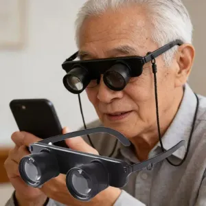 Appareil optique portable 3 en 1 avec loupe et jumelles - Grossissement et zoom réglables