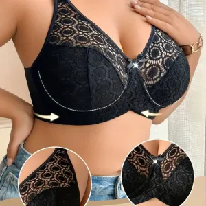 Soutien-gorge grande taille sexy en dentelle patchwork