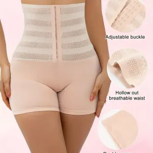 Legging gainant taille haute pour femme, avec boutons ajustables sur le devant