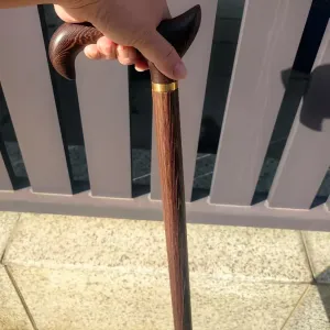 Canne simple et élégante pour homme, canne pour personne âgée, canne en bois massif