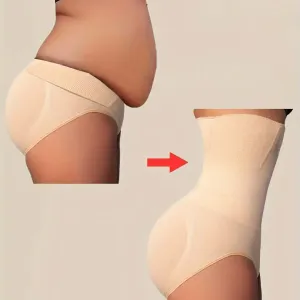 Culotte gainante taille haute, gaine ventre plat, effet push-up et galbe de fesses