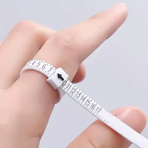 Lot de 3 Jauge de taille de doigt en plastique, mesureur de bague 1Ps pour une mesure précise