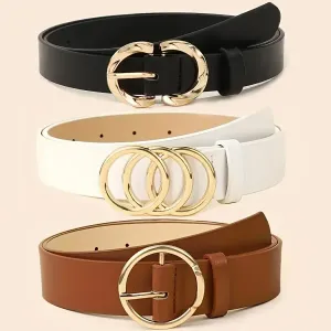 Ensemble de trois ceintures minimalistes et élégantes pour femme