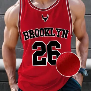 Débardeur de basketball Brooklyn pour homme, imprimé numérique
