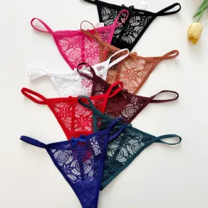 Ensemble de 8 pièces pour femme : string bikini taille basse