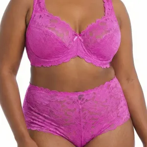 Ensemble soutien-gorge et culotte en dentelle non doublée grande taille pour femme