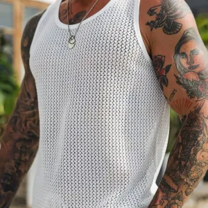 Gilet homme ajouré, gilet stretch homme, gilet texturé homme