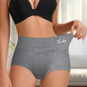 Lot de 4 culottes triangle unies à imprimé alphabet, conçues pour un confort optimal