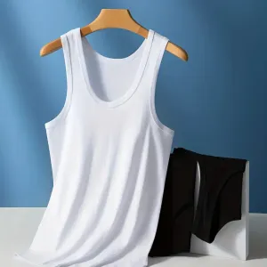 Débardeur de sport homme, sans manches, respirant, en coton