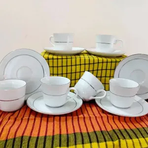 Porcelain Tea Set 12pcs - Family Pack
