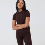 T-shirt cosy doux – Chocolat
