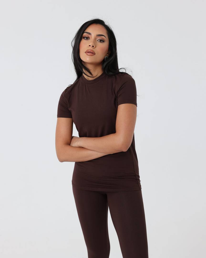 T-shirt cosy doux – Chocolat