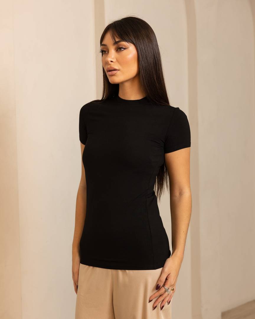 T-shirt cosy doux – Noir sésame